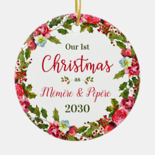 1e kerst Mémère Pépère foto Keramisch Ornament