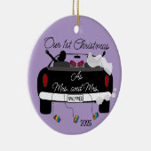 1e Kerst Passen getrouwd Vrouwen Keramisch Ornamen Keramisch Ornament (Rechts)