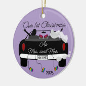 1e Kerst Passen getrouwd Vrouwen Keramisch Ornamen Keramisch Ornament (Links)