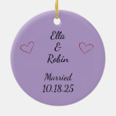 1e Kerst Passen getrouwd Vrouwen Keramisch Ornamen Keramisch Ornament (Achterkant)