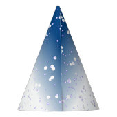 1e Kerst Witte Sneeuw Baby Rendier Blauwe Hemel Feesthoedjes (Achterkant)