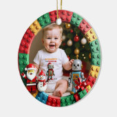 1e kerstfeest 2-zijdig, Helder Begin Keramisch Ornament (Links)