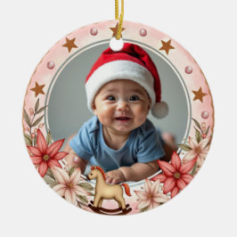 1e kerstfeest 2-zijdig, Toy Box Treasures Keramisch Ornament