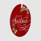 1e kerstfeest als grote broer aangepaste foto/naam ornament (voorkant)