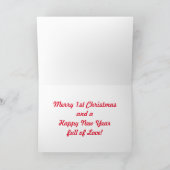 1e kerstfeest feestdagen kaart (Binnen)
