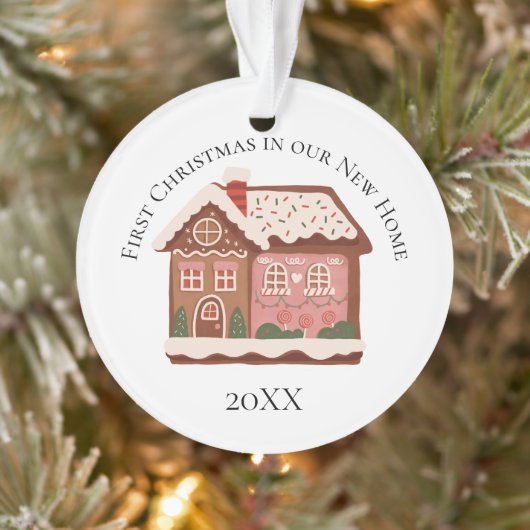 1e kerstfeest in ons nieuwe huis van peperkoek ornament (Boom)