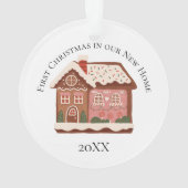 1e kerstfeest in ons nieuwe huis van peperkoek ornament (achterkant)
