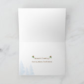 1e kerstfoto kaart met zingende rendieren (Binnen)