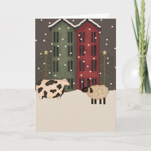 1e kerstkaart in nieuw thuis feestdagen kaart (Voorkant)