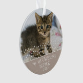 1e kerstkat foto-aandenken ornament (voorkant)