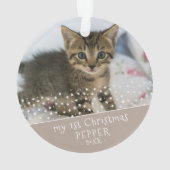 1e kerstkat foto-aandenken ornament (achterkant)