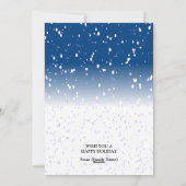 1e Kerstman Hoed Witte Sneeuw Baby Rendier Feestdagenkaart (Achterkant)