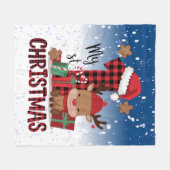 1e Kerstman Hoed Witte Sneeuw Baby Rendier Fleece Deken (Voorkant (Horizontaal))