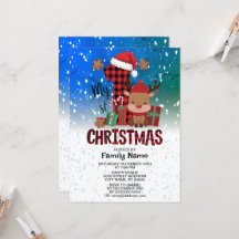 1e Kerstman Hoed Witte Sneeuw Baby Rendier