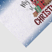 1e Kerstman Hoed Witte Sneeuw Baby Rendier Tissuepapier (Detail)