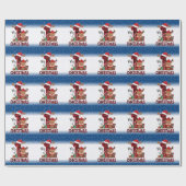 1e Kerstman Sinterklaas Hoed Witte Sneeuw Baby Ren Cadeaupapier (Vlak)
