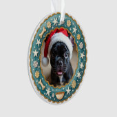 1e kerstmis 2-zijden Paw-liday Magic Ornament (voorkant)