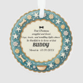 1e kerstmis 2-zijden Paw-liday Magic Ornament (achterkant)