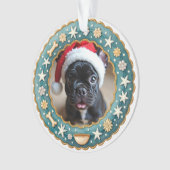 1e kerstmis 2-zijden Paw-liday Magic Ornament (voorkant)