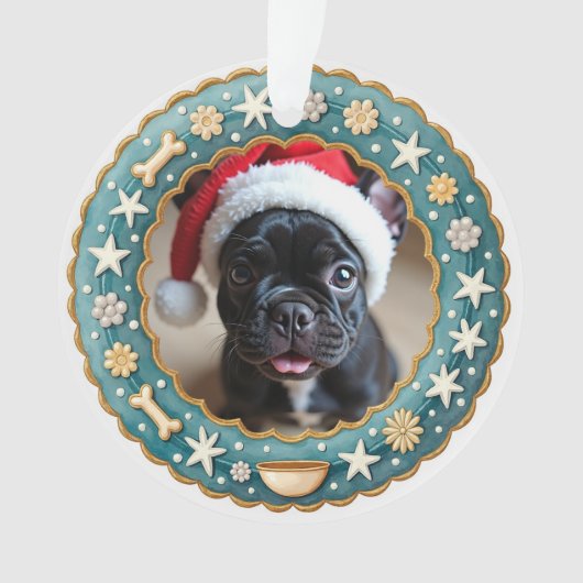 1e kerstmis 2-zijden Paw-liday Magic Ornament (voorkant)