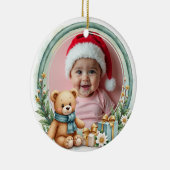 1e Kerstmis 2-zijdig Onze Geschenk Aandenken Keramisch Ornament (Rechts)