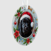 1e kerstmis 2-zijdig Pawfect Beginnings Ornament (voorkant)