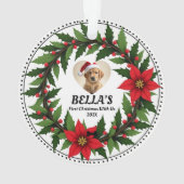 1e Kerstmis 2-zijdige Kerstman Pootjes Voor altijd Ornament (achterkant)