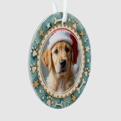 1e kerstmis 2-zijdige Pawfect Eerste Kerstmis Ornament (voorkant)