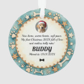 1e kerstmis 2-zijdige Pawfect Eerste Kerstmis Ornament (achterkant)