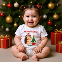 🎄1e Kerstmis, aangepaste tekst, Prickle Me Festiv