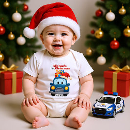 1e kerstmis, aangepaste tekst, Vroom for the Holid Romper
