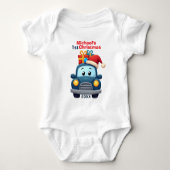 1e kerstmis, aangepaste tekst, Vroom for the Holid Romper (Voorkant)