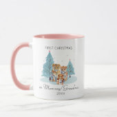 1e Kerstmis als Mam Oma Tante Waterverf Leeuw Mok (Links)