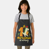 1e Kerstmis Als Mama Xmas Schattigee Dinosaurus Schort (Insitu)