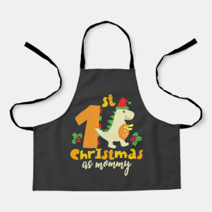 1e Kerstmis Als Mama Xmas Schattigee Dinosaurus Schort