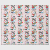 1e Kerstmis Baby meisjesnaam Sinterklaas Cadeaupapier (Vlak)