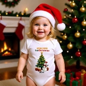 1e Kerstmis, eigen tekst, Frosty & Fir Delight Romper