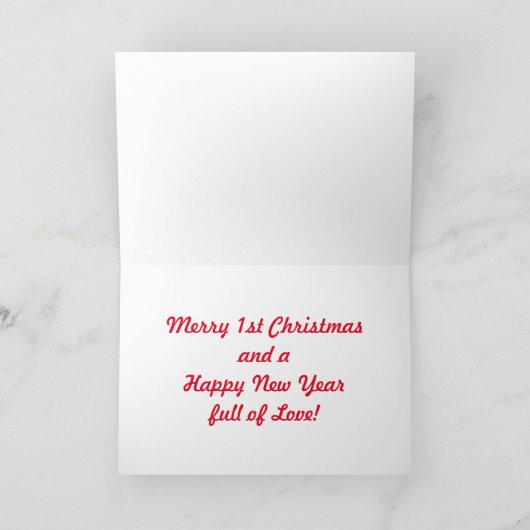 1e Kerstmis Feestdagen Kaart (Binnen)