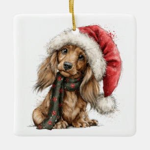 1e kerstmis Furever Home, Dachshund, Zwarte tekst Keramisch Ornament