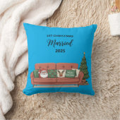 1e Kerstmis Getrouwd 2025 | Cute Cozy Couch Nieuwg Kussen (Deken)