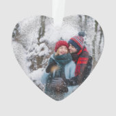 1e Kerstmis Getrouwd Mr. Mrs. Simple Heart Foto Ornament (achterkant)
