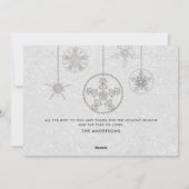 1e Kerstmis Getrouwd Witte Sparkles Moderne Foto Feestdagenkaart (Achterkant)