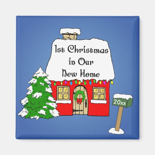 1e Kerstmis in ons nieuwe huis Magneet (Voorkant)