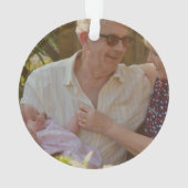 1e Kerstmis Oma & Opa - Babylaarsjes Ornament (achterkant)