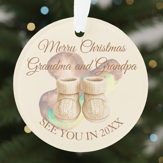 1e Kerstmis Oma & Opa - Babylaarsjes Ornament