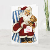 1e Kerstmis Personaliseer de naam van de baby Sint Feestdagen Kaart (Voorkant)