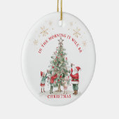 1e Kerstmis Santa Elf's Tree Baby Foto Keramisch Ornament (Rechts)