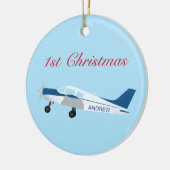 1e Kerstmis Vliegtuig Ornament (Links)