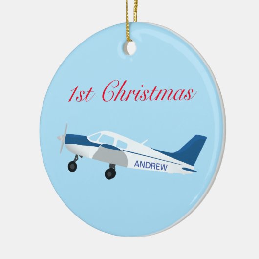 1e Kerstmis Vliegtuig Ornament (Links)