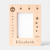 1e kerstnaam begint jaar gegraveerde lijstjes (Voorkant)